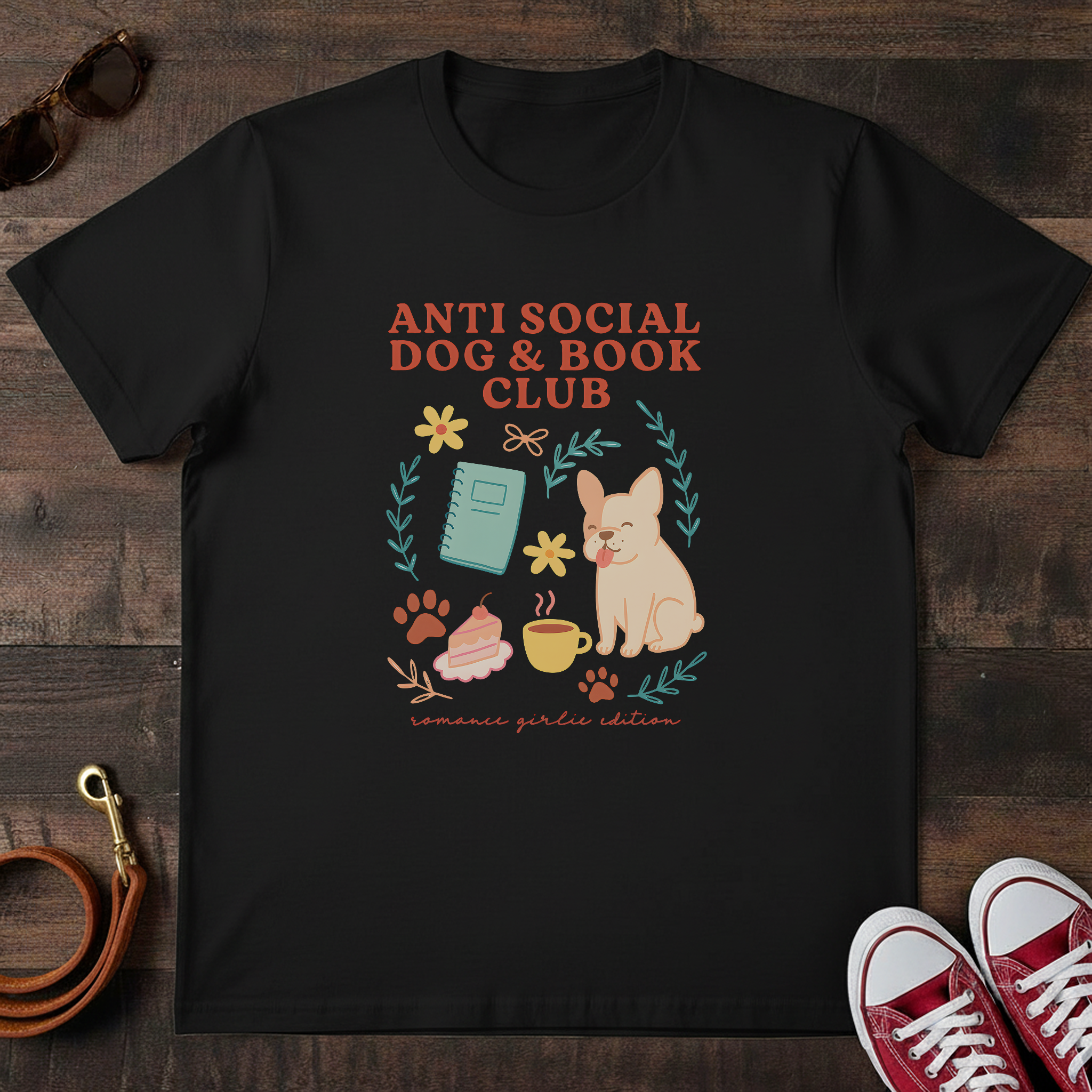 Anti Social Dog & Book Club T-Shirt